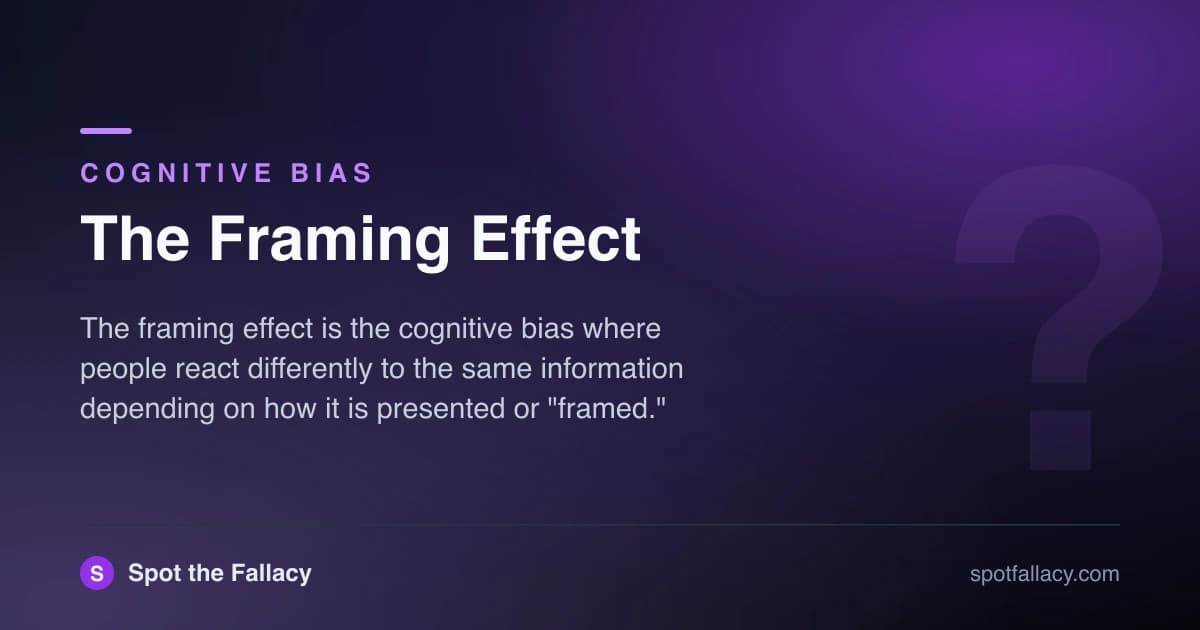 The Framing Effect: How the Way You Say It Changes What People Think & Decide