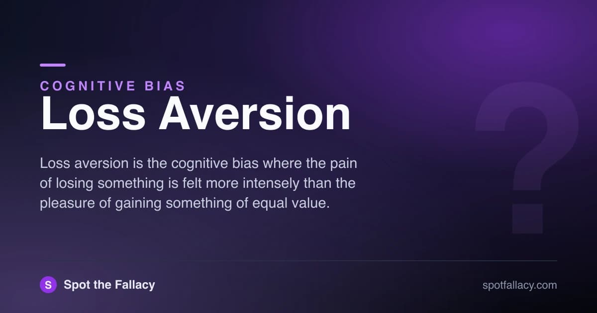 Loss Aversion: Why Losing Hurts Twice as Much as Winning Feels Good & How to Overcome It