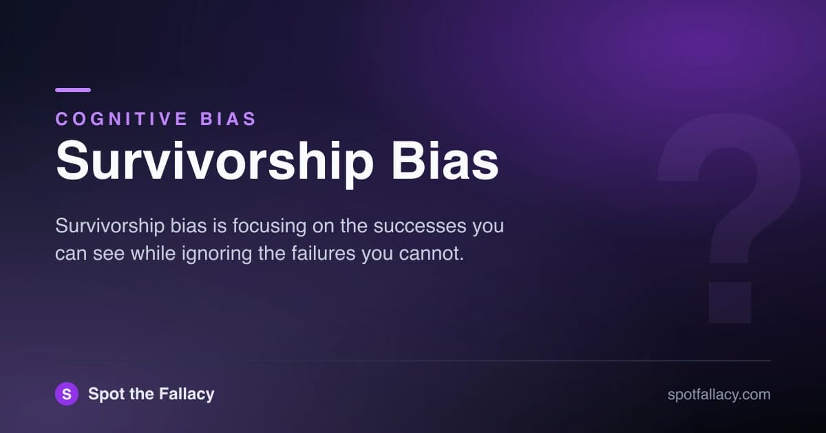 Survivorship Bias: Why You Only See Winners & Why This Misleads Your Decisions
