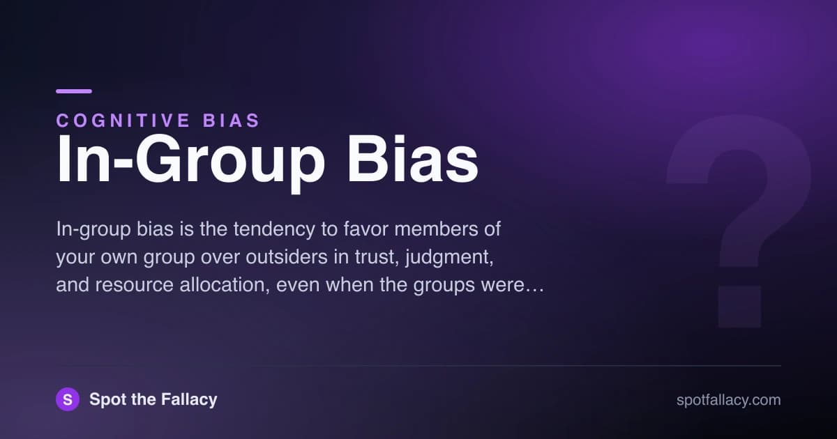 In-Group Bias: Why Your Brain Plays Team Favorites & How to Outsmart It