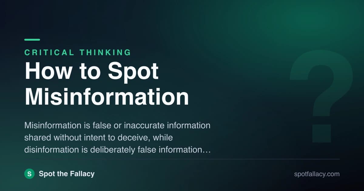 How to Spot Misinformation: A Practical Guide for Detecting Fake News & Verifying Claims Online