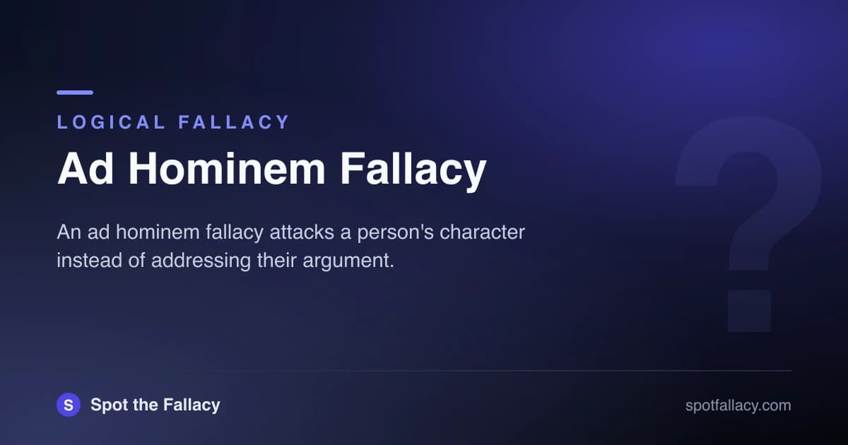 Ad Hominem Fallacy: Stop Attacking People, Start Answering Arguments