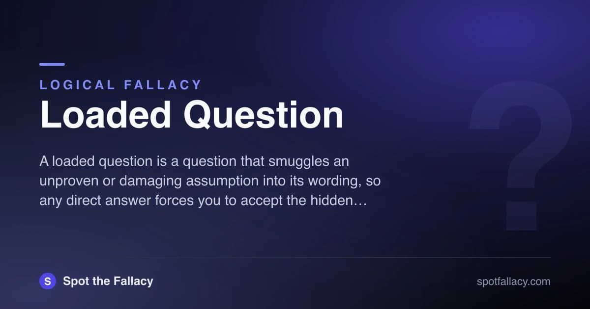 Loaded Question: When the Question Itself Is the Trap