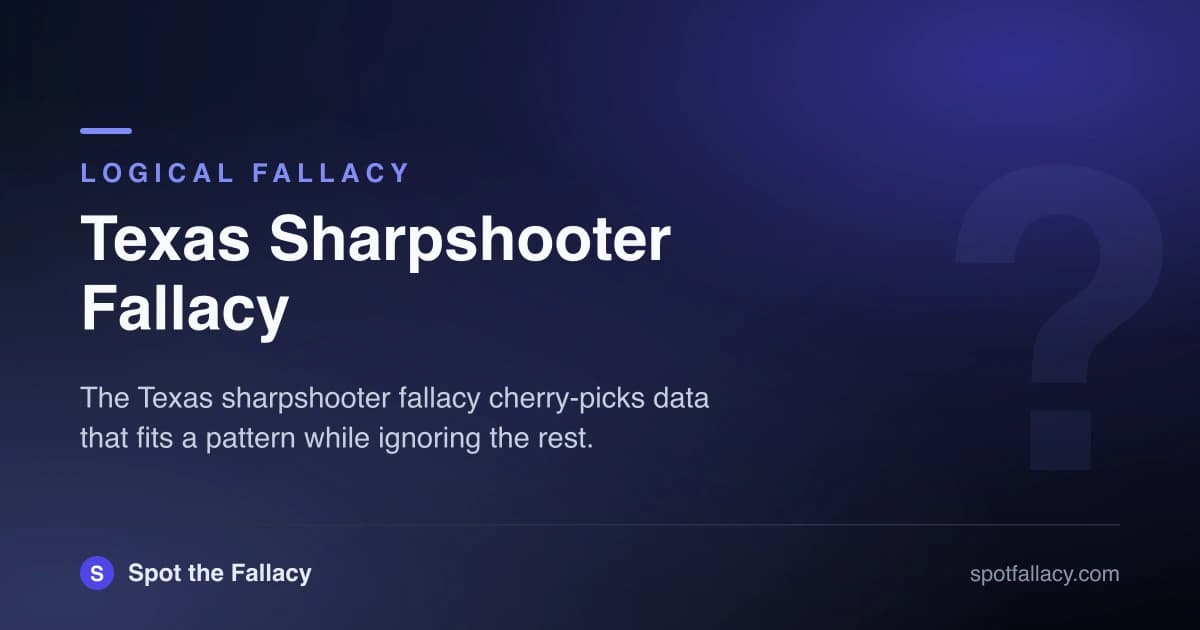 Texas Sharpshooter Fallacy: Cherry-Picking Data to Prove a Point